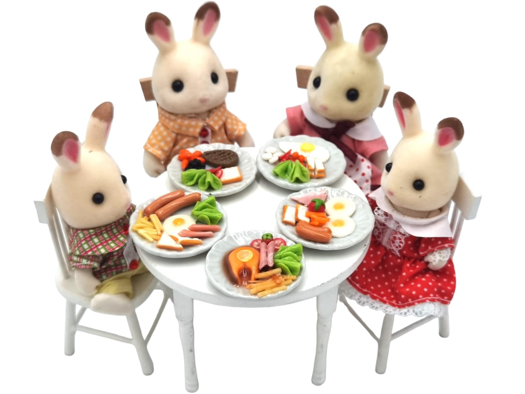 Realistic Dollhouse Mini Food Set - 5 pcs Tiny Steak & Fried Egg, Miniature Food Toys for Dollhouse Kitchen, Doll Accessories & Collectibles Scale
