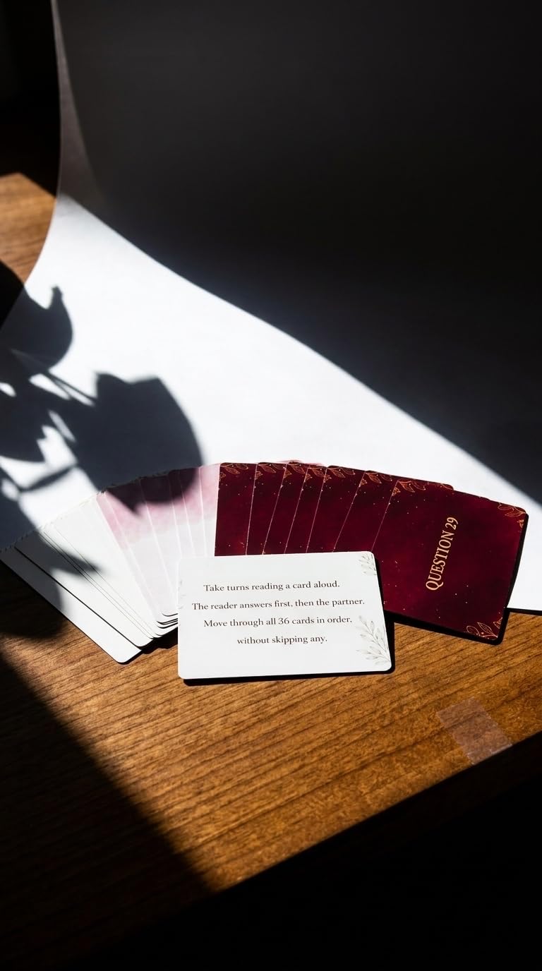36 Questions to Fall in Love - Couples Card Game for Date Night - Science-Backed Deep Connection Questions from Dr. Arthur Aron's Study - Romantic