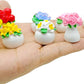 8-Piece Mini Artificial Flowers and Plants - Tiny Dollhouse Greenery Set with Roses, Tulips, Sunflowers & Lilies, Fake Bonsai Ornaments for Crafts