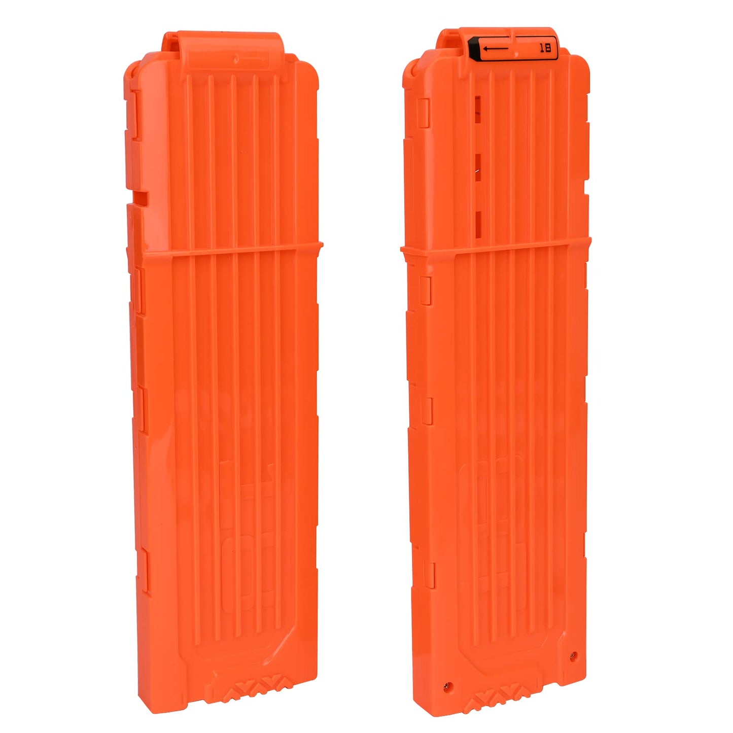 lififun 2 Pack 18-Dart Quick Reload Clip Magazine for Nerf N-Strike Elite Series (Orange)