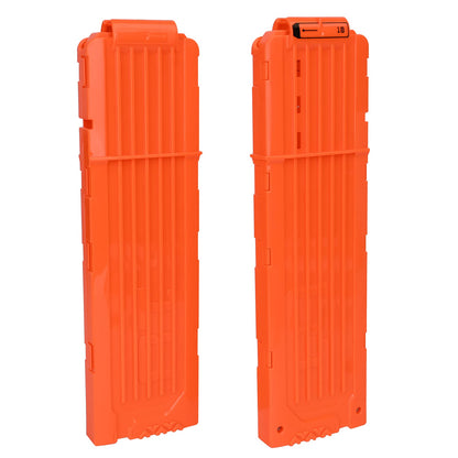 lififun 2 Pack 18-Dart Quick Reload Clip Magazine for Nerf N-Strike Elite Series (Orange)