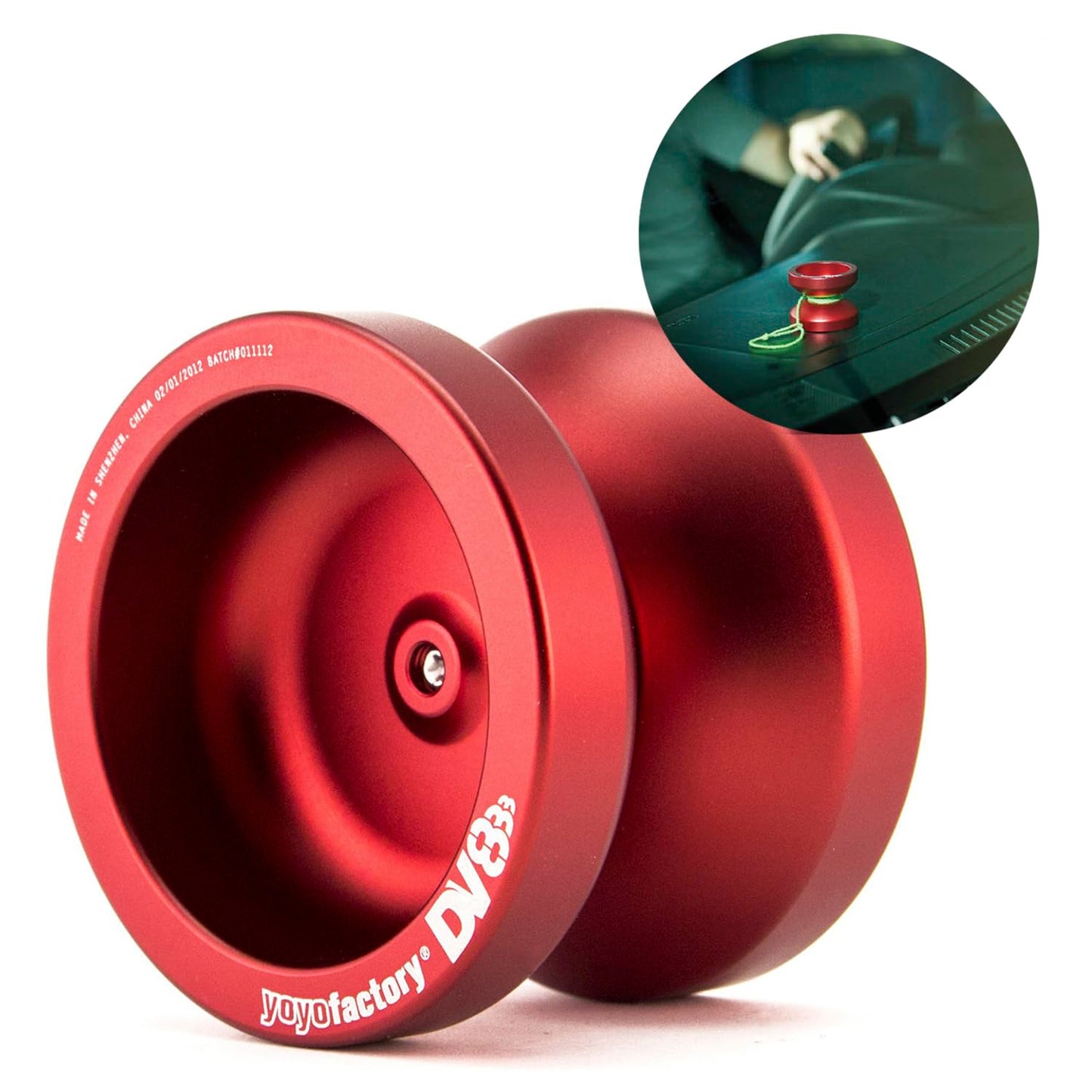 YoyoFactory DV888 Metal Yo-Yo - Red (beginner friendly yoyo, spare string and tips included)