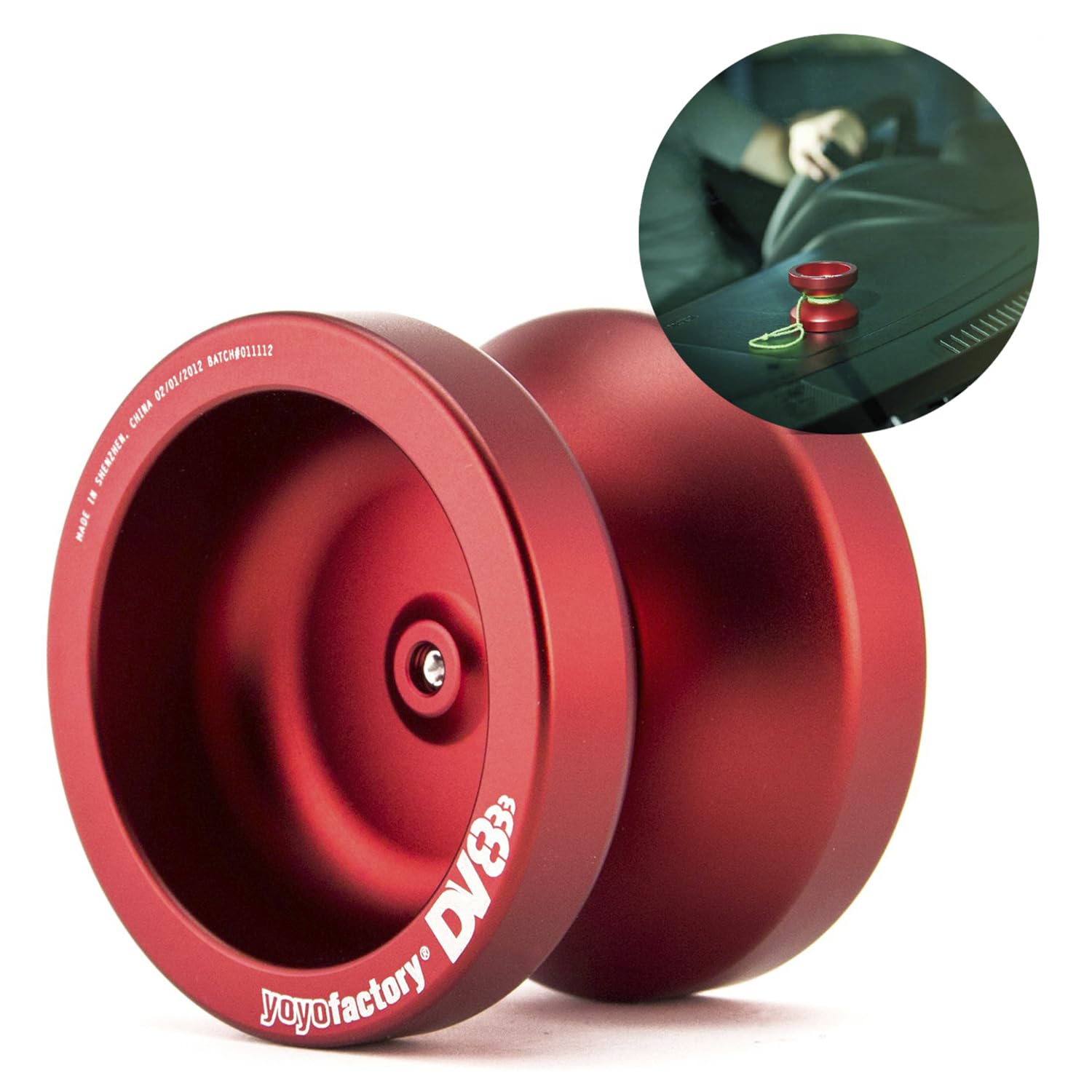 YoyoFactory DV888 Metal Yo-Yo - Red (beginner friendly yoyo, spare string and tips included)