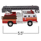 ArtCreativity 5.5 Inch Fire Truck Toys - Set of 2 - Pull Back Firetruck Toys 3-5 Years Old Boys and Girls - Includes Metal Ladder Truck and Fire