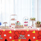 SHONHONG 2pcs Red Cartoon Mouse Party Tablecloth,Red Mouse Theme Birthday Decoration
