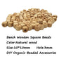 200pcs 10mm Beech Wooden Cube Beads Natural Beech Wood Square Beads for Handmade DIY Mom Beading Necklace Accessory (10mm 200pcs)