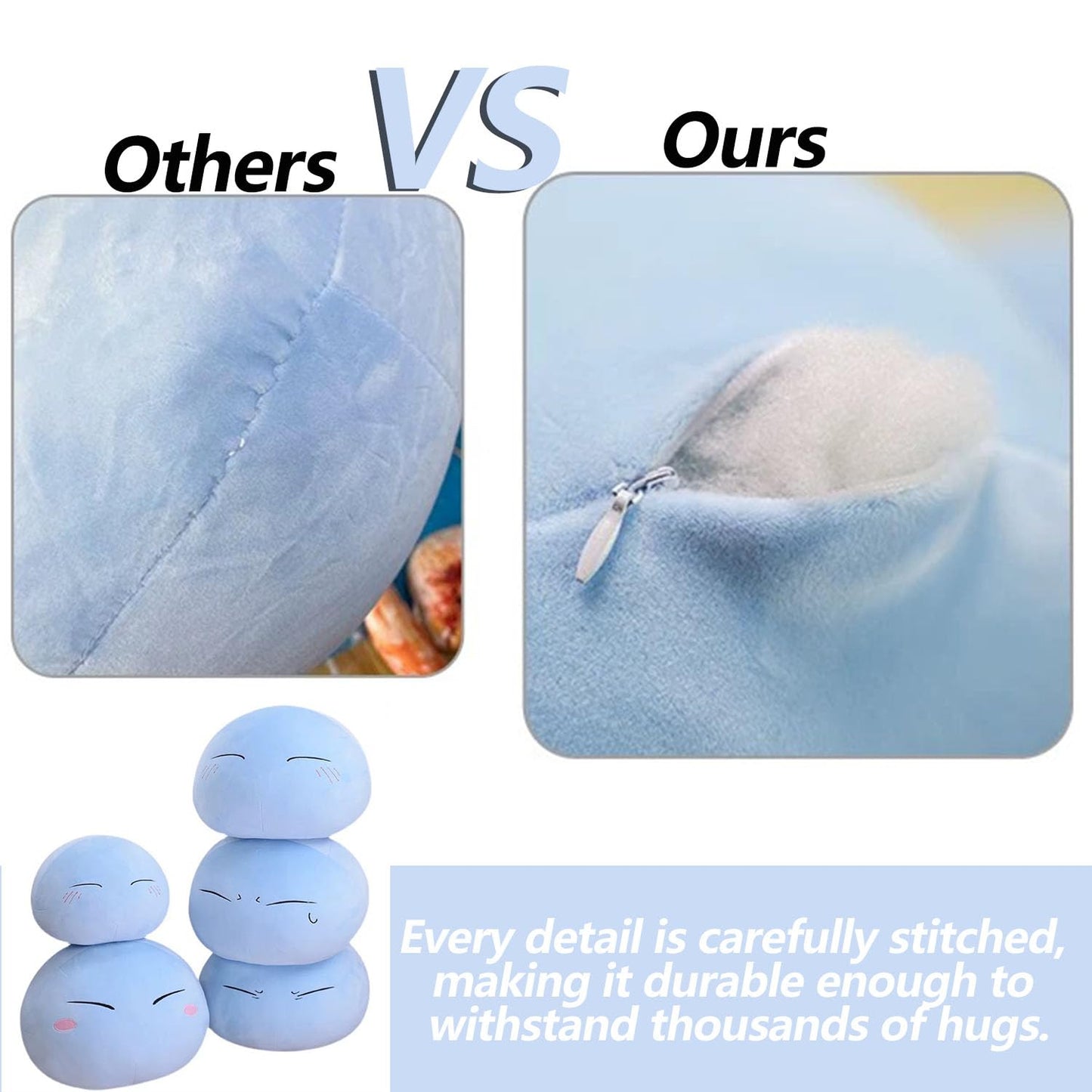 Obanai Anime Slime Plushie Stuffed Doll Plush Pillows Plush Stuffed Doll Pillow Toys Gifts(17.7in, Happy)
