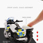 MING YING 66 Police Motorcycle Toy - Pull Back Toy Motorcycle with Sound and Light Toy,Toy Motorcycles for Boy,Toys for 3-9 Year Old Boys (White)