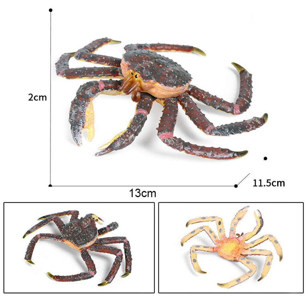 JOKFEICE Animal Figures Realistic Plastic King Crab Science Project, Learning Educational Toys, Birthday Gift, Cake Topper for Kids Toddlers