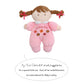 Stephan Baby Soft Plush My First Doll with Fair Complexion and Brown Hair, Pastel Pink