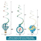 Travel Themed Party Decorations 30 PCS Travel Themed Hanging Swirl Let The Adventure Begin Adventure Awaits Bon Voyage Party Decorations Farewell