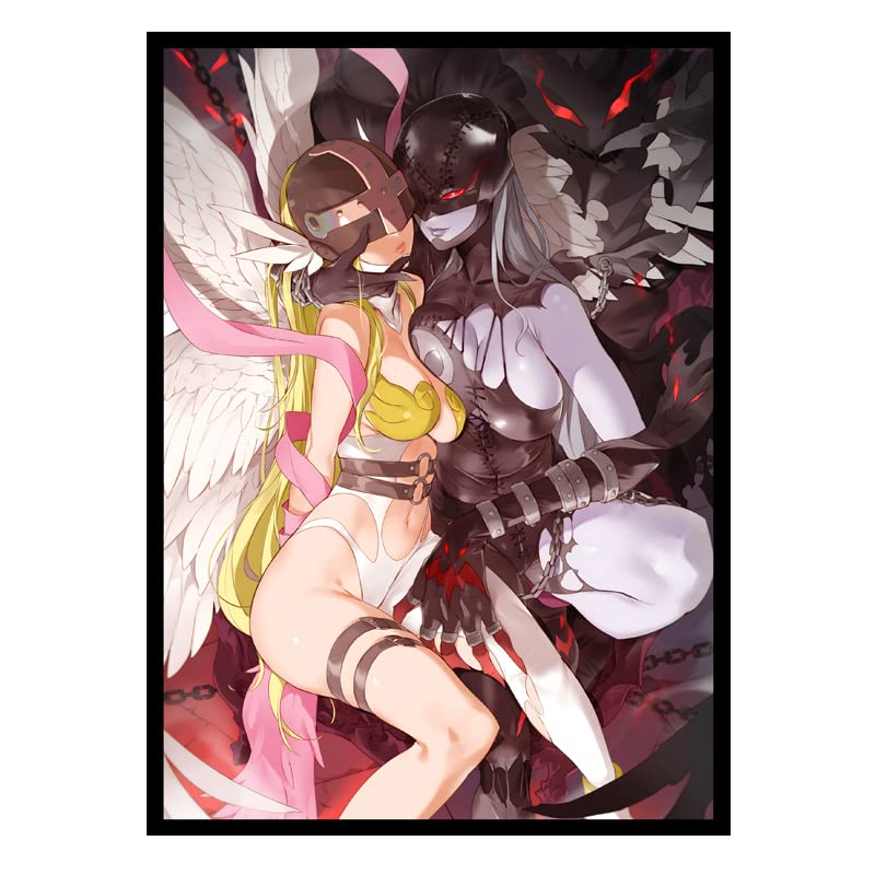 50ct (Angewomon) Holographic Standard Size Cards for MTG/TCG/PTCG Art Anime Printing Card Sleeves Protectors 66x91mm (B02