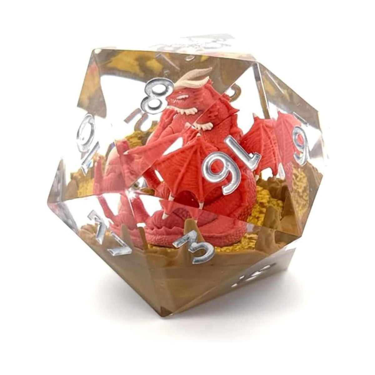 Sirius Dice D&D Themberchaud Oversized D20 - 55mm Clear Resin Die