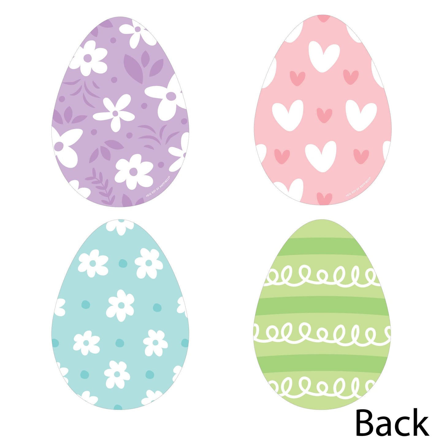Big Dot of Happiness Spring Easter Bunny - Egg Decorations DIY Happy Easter Party Essentials - Set of 20