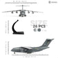 SEBUNAS 1:100 Scale Y-20 Transport Aircraft Quick Assembly Model Kit, Plastic Y-20 Fun Toy Airplane Assembly Model with Stand Kids Gift Suitable