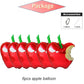 6Pcs Apple Balloons Fruit Balloons,Welcome Back to School Party Decoration Teacher Balloons Red ABC Apple Balloon for the First Day of School