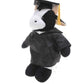 Plushland Cow Plush Stuffed Animal Toys Present Gifts for Graduation Day, Personalized Text, Name or Your School Logo on Gown, Best for Any Grad
