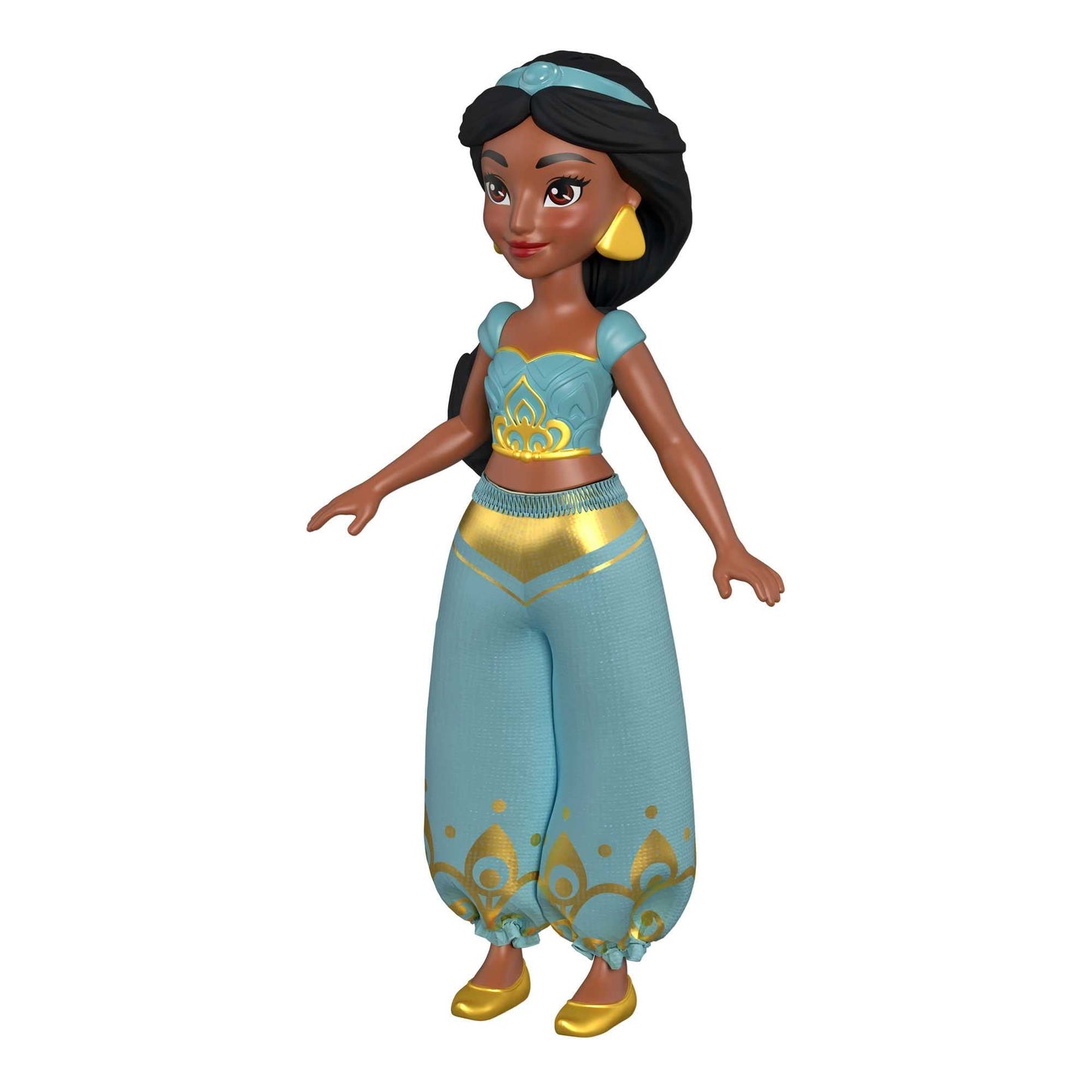 Mattel Disney Princess Jasmine Small Doll and Rajah Tiger Figure with Seat, from Mattel Disney Movie Aladdin