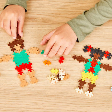 PLUS PLUS Learn to Build, People of the World - Mini Puzzle Building Blocks Set, Stem Toys for Kids - Educational Insights, Classroom Must Haves