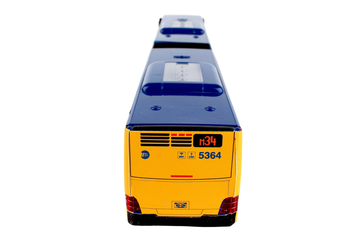 Daron MTA New York City Bus 16" Articulated Bus RT8571 Toy, Blue , Brown