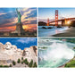 Bits and Pieces - 4-in-1 Multi-Pack Jigsaw Puzzles for Adults - US Landmarks Jigsaw Puzzle Set Bundle, Completed Puzzle Size: 1000 Pieces Each 20" x