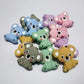 6pcs Mini Cute Silicone Koala Pearls Bead Silicone Animal Bead for DIY Beading Mom Nursing NecklacePendant Accessories (Mix Color 6pcs)