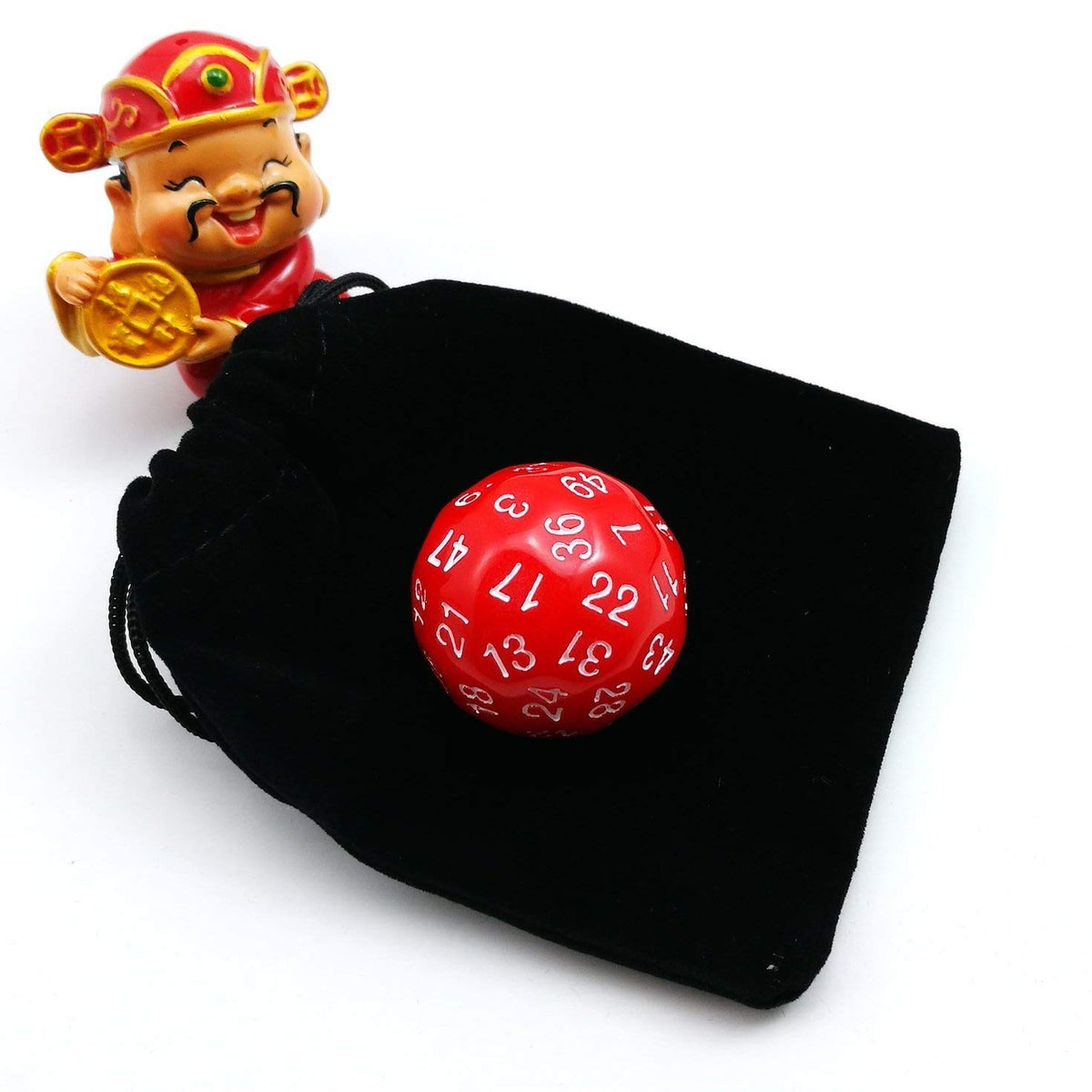 Bescon Fifty-Sided Die, 50 Sided Cube, 50 Sides Dice, 50-Sided D50 30mm Large Gaming Dice - 5 Assorted Opaque Color with Numbers