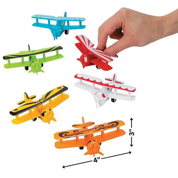 Pull Back Planes - Toys - 12 Pieces