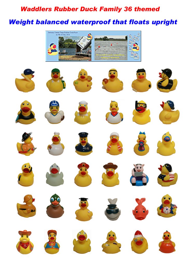 Rubber Ducks Family Mallard Rubber Duck, Waddlers Brand Toy Bathtub Rubber Duck that Float Upright, Rubber Ducky Birthday, All Depts Nature Birds
