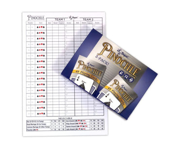 Regal Games Pinochle Playing Cards 2 Pack - Adult Card Game Set with Score Sheets & 2 Deck of Pinochle Cards - Family Fun Game Night - Ideal for 2-4