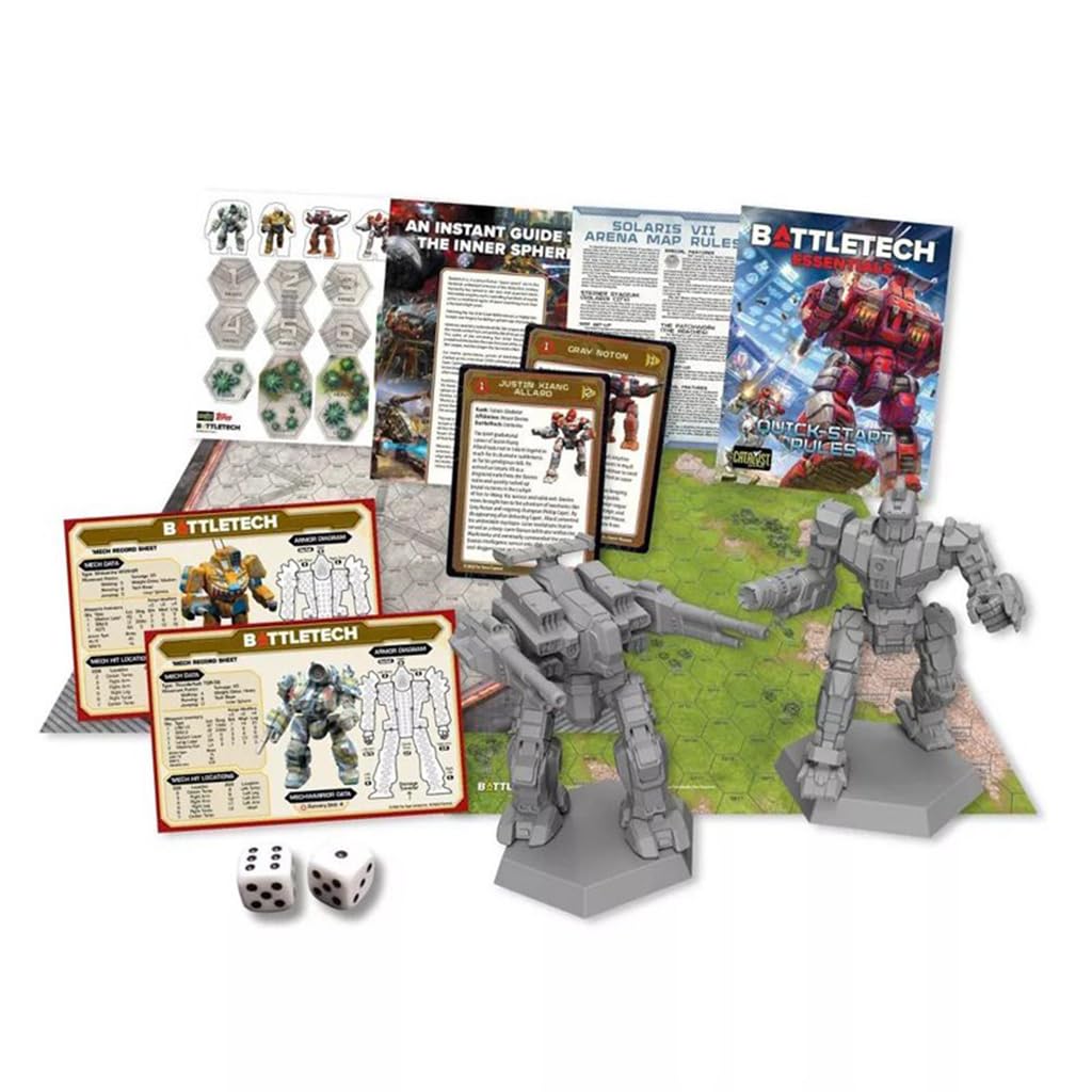 Catalyst Game Labs | BattleTech | Essentials | Miniature Game | Strategic Wargame for 1-2 Players | Sci-Fi Mech Wargame Starter Set