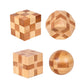 4 Pack Wooden Puzzle Brain Teasers Toy for Kids 3D Puzzles for Teens