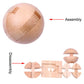 Handmade Wooden Puzzle Magic Ball Brain Teasers Toy Big Wooden Ball Lock Logic Puzzle Intelligence Game Sphere Puzzles for Adults Kids