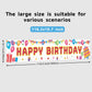 Happy Birthday Banner 118"x20" - Extra Large Reusable Yard Sign, All-Weather Indoor/Outdoor Birthday Decorations for Boys & Girls Party Supplies