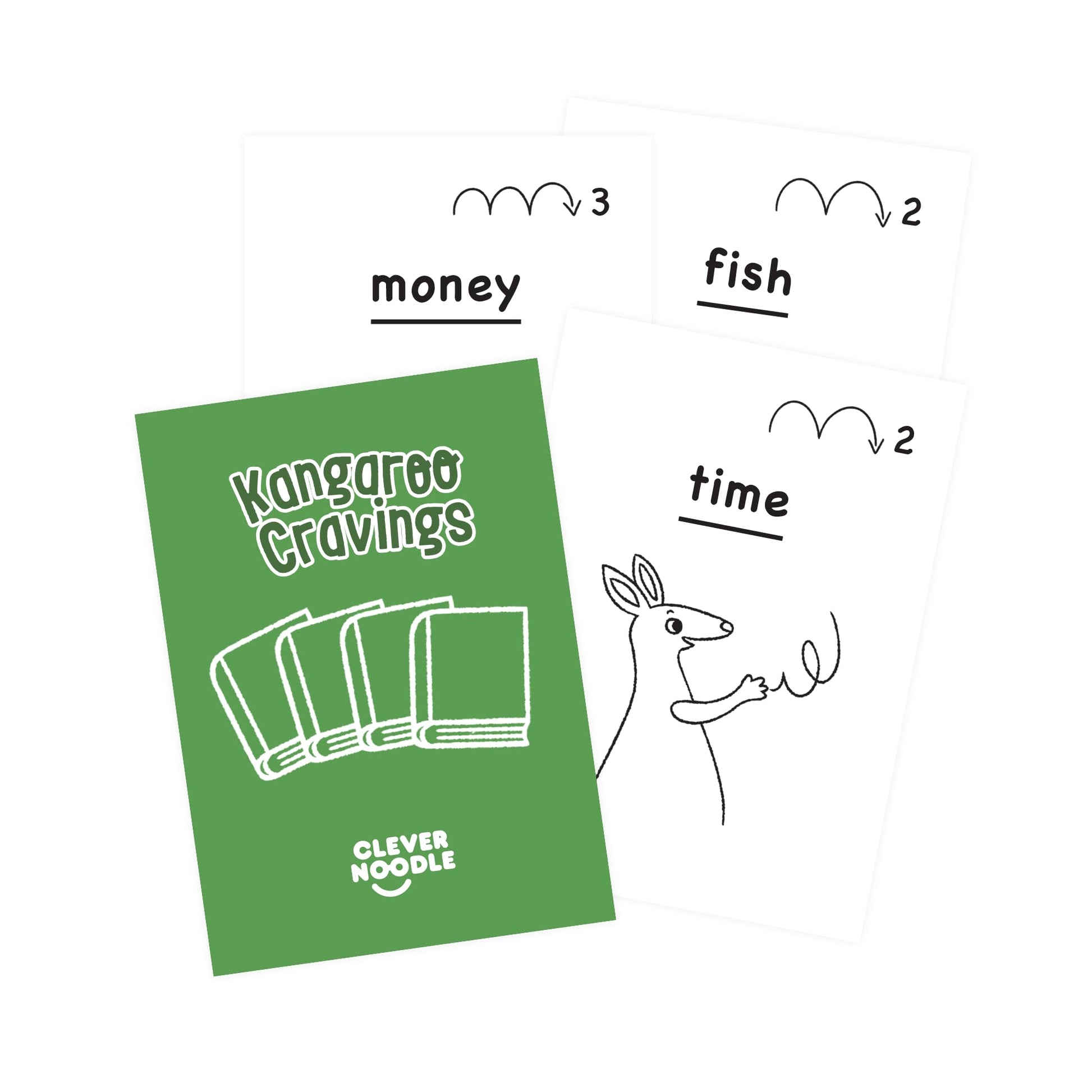 Kangaroo Cravings Noun Expansion Pack - Learn to Read 100 Noun Word Cards - Fun Learning Resources & Word Game for Kids Ages 4-9 - Parent and Teacher
