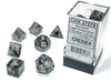 Chessex Polyhedral 7-Die Set - Borealis Light Smoke / Silver with Luminary 27578 (CHX27578)