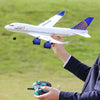 FANXMF RC Airbus 747 A380 2.4G Remote Control Electric Plane Four Motor RC Airplane Toy RC Airliner with LED Lights Drop Resistant Aircraft 2