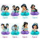 8Pcs Princess Jasmine Table Centerpieces Birthday Party Supplies Double Side Table Decorations for Kids Party Decorations