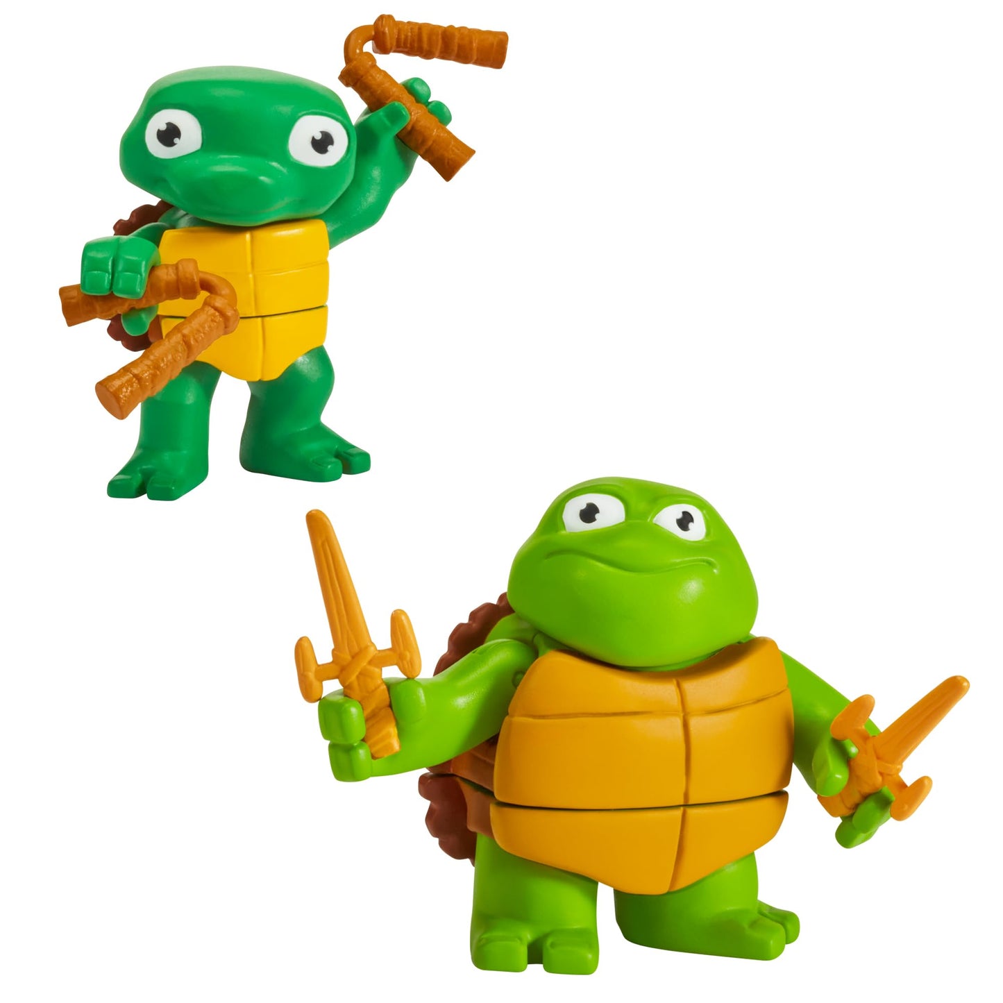 Teenage Mutant Ninja Turtles 83291 Turtle Tots Action Figure 2-Pack Featuring Michelangelo and Raphael. Ideal Present for Boys 4 to 7 Years and TMNT