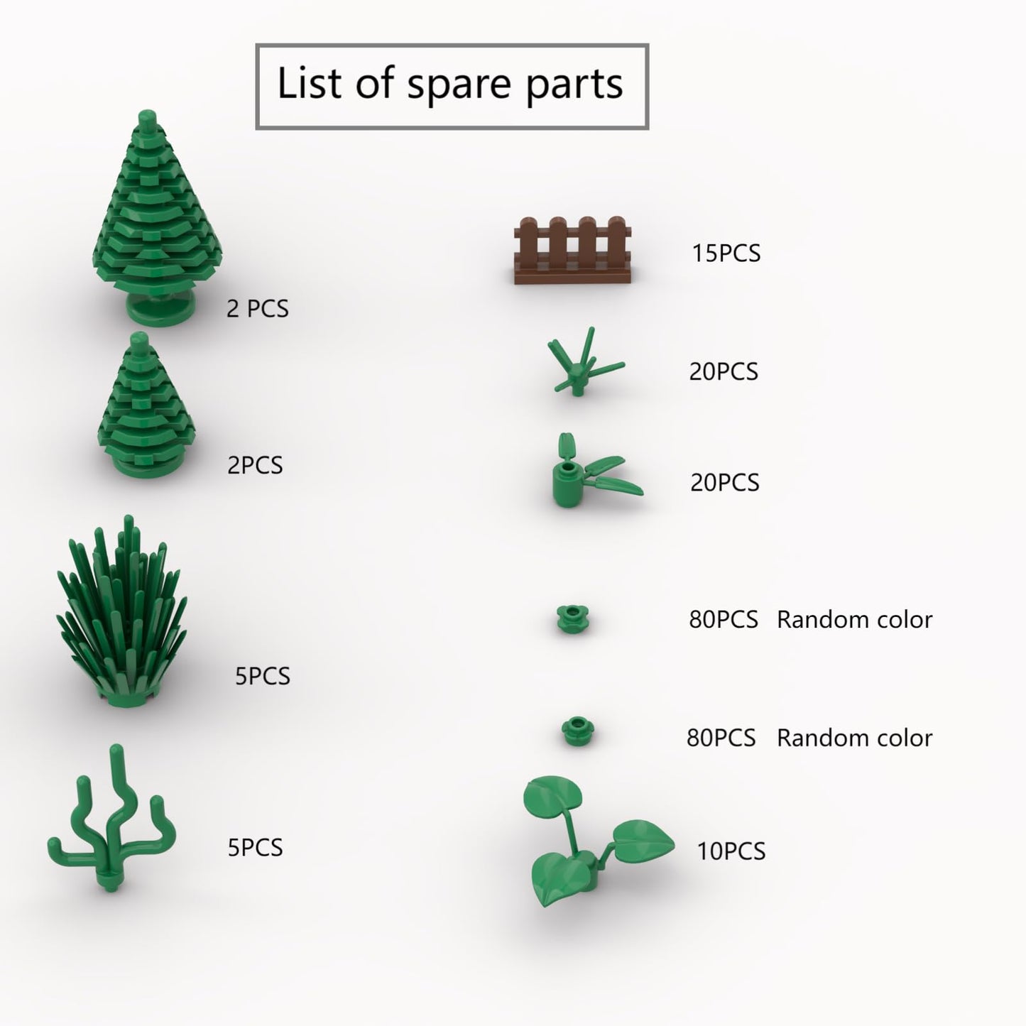 239 Piece Plant Parts Building Bricks Bulk Assortment Pack,Garden Botanical Scenery Accessories Plant Pack, Compatible with Lego Parts and Pieces