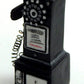 Dollhouse Miniature 1950's Style Pay Phone Black