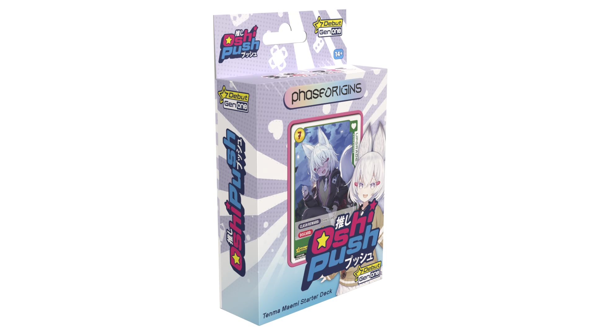 Oshi Push: Phase Origins Tenma Maemi Starter Deck (Box) | Phase Connect Vtubing Trading Card Game | Japanime Games | TCG | Designed by Justin Gary