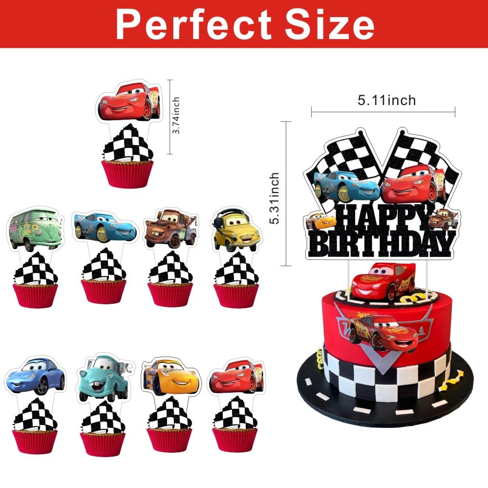 25 Pcs Cake Topper and Cupcake Toppers Set Birthday Party Supplies for C Birthday Decorations