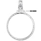 Geruibi Sterling Silver 50 cent Border Screw Top Coin Border is suitable for 30.64mm diameter 2.15mm thickness Coins, Coins Not Included