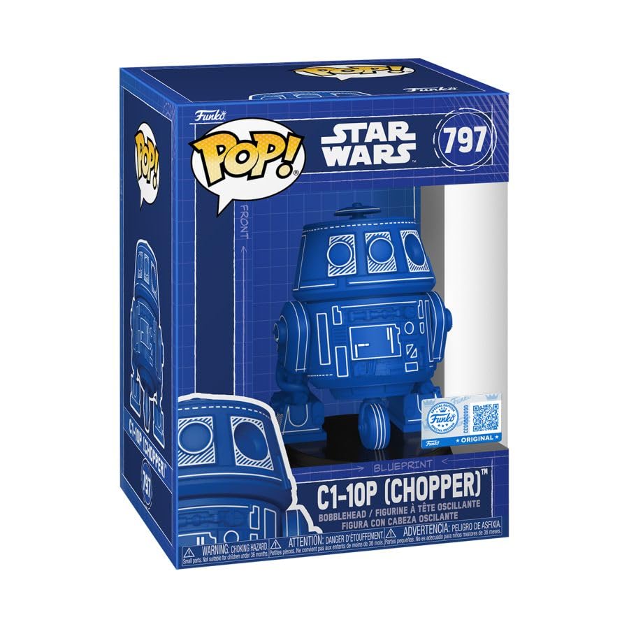 Funko Star Wars C1-10P Chopper Blueprint Pop Vinyl Figure #797, Entertainment Earth Exclusive, 3.75 inches