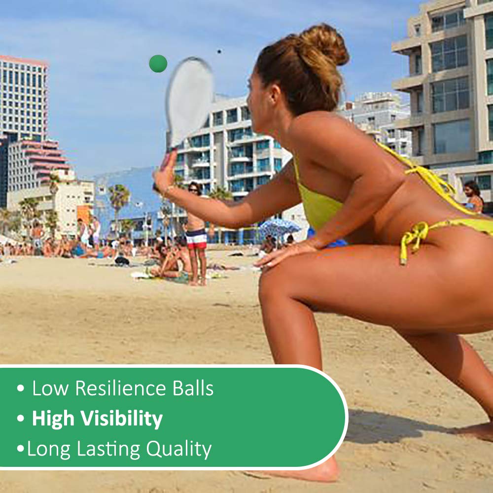 W4W Beach Paddle Ball replacement balls - Extra Balls for Pro Kadima & Smashball Racket (Set of 7 Balls)