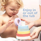 Jool Baby Stacking Rings Bath Toy with Base - for Babies, Toddlers & Kids