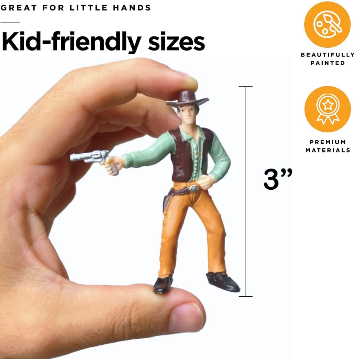 Liberty Imports 12 PCS Cowboy and Indian Figures, Mini Wild West and Native American Toy Figurines with Realistic Details, Western Cake Toppers, Party