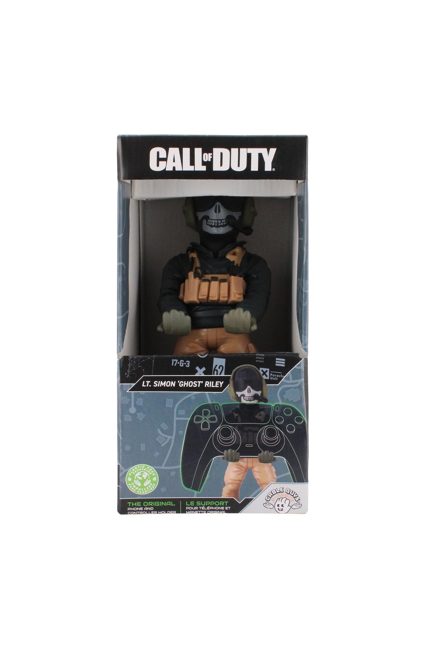 Exquisite Gaming Call of Duty Simon Ghost Riley Controller Holder, Phone Stand & Device Organizer, 8.5 in Licensed Figure