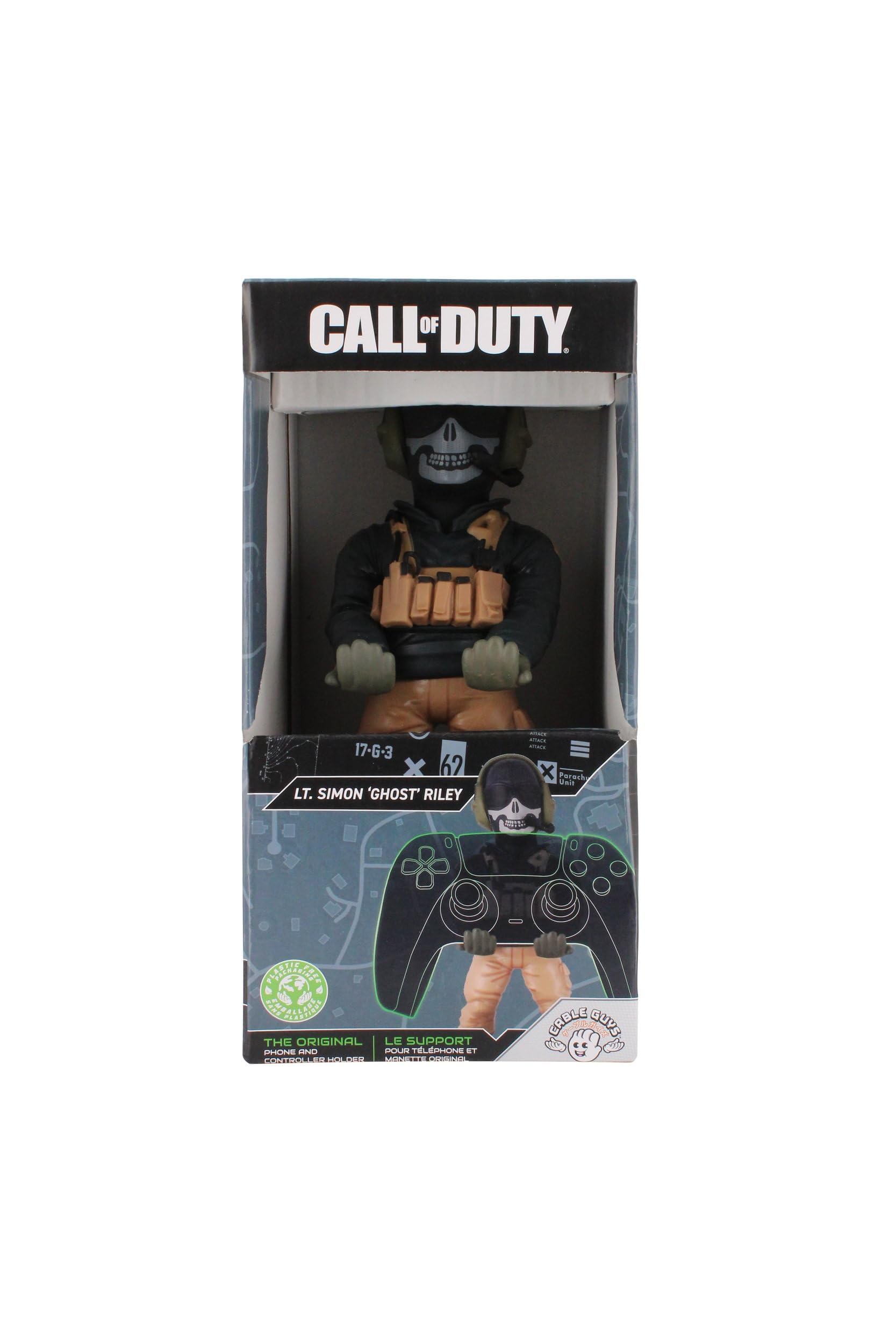 Exquisite Gaming Call of Duty Simon Ghost Riley Controller Holder, Phone Stand & Device Organizer, 8.5 in Licensed Figure